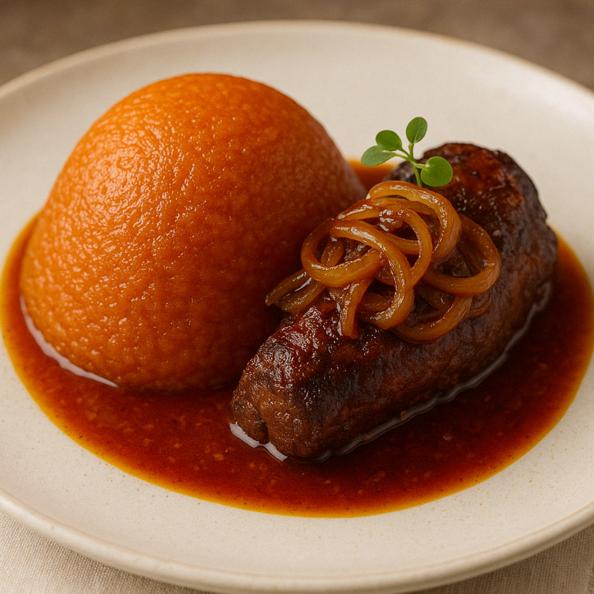 Amiwo, spécialité béninoise servie au restaurant Ubuntu