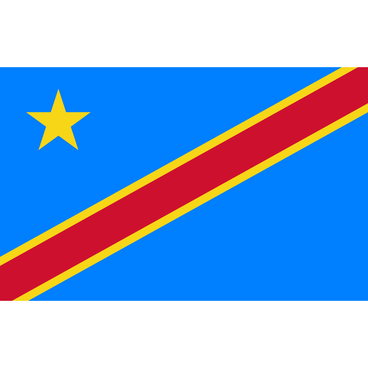 Drapeau de la République Démocratique du Congo représentant la cuisine congolaise au restaurant Ubuntu