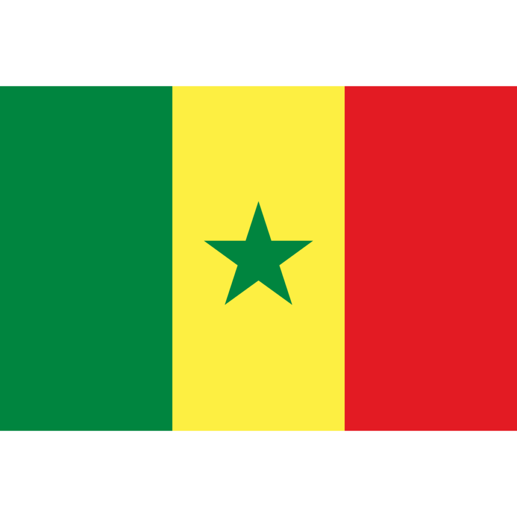 Drapeau du Sénégal représentant la cuisine sénégalaise au restaurant