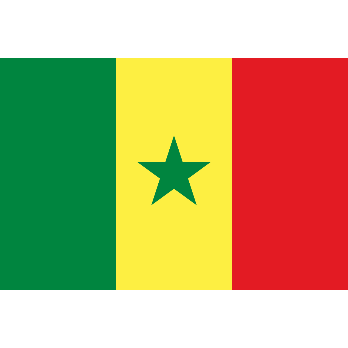 Drapeau du Sénégal représentant la cuisine sénégalaise au restaurant